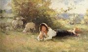 Nicolae Grigorescu Shepherdess oil painting